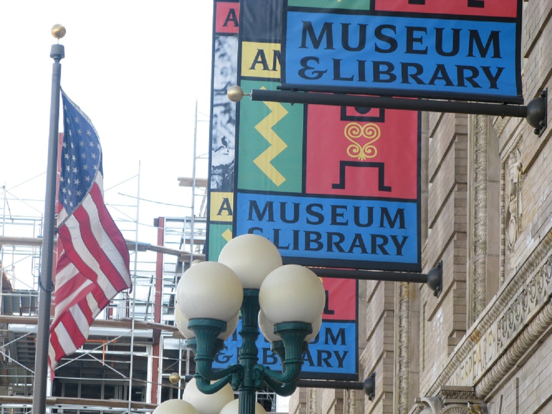 Banners for the African and American Museum and Library in Oakland, CA